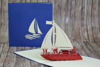 Papier 3D Karte "Segelboot"