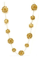Halskette, Blumen gelb