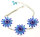 Armband, Blumen blau