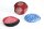 Recycle-Seidenbörse gem., rund in rot/blau/d.rot-schwarz
