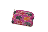 Shantilederbörse Elefanten pink