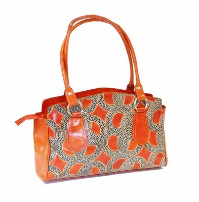 Shanti-Leder Handtasche "Thalia Classic" orange