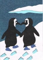 Karte "Penguin in Love"