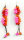 Tagua-Ohrhänger Lederband, orange, pink