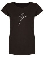 Bio-Frauen T-Shirt "BL-BLACK" Vogel