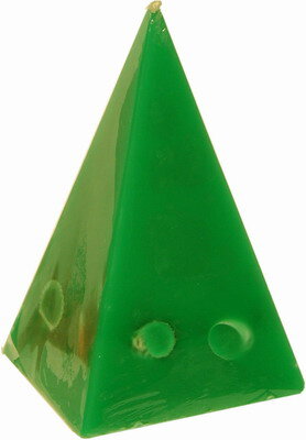 Pyramiden-Kerze, gr&uuml;n, s= 6, h= 10cm