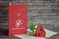 Papier 3D Weihnachtskarte "Haus"