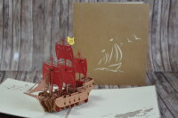 Papier 3D Karte"Piratenschiff"