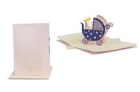Papier 3D-Karte "Baby" rosa