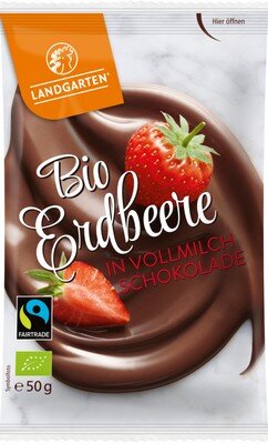 Bio Erdbeere in Vollmilch-Schokolade 50g