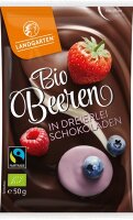 Bio Beeren in dreierlei Schokoladen 50g