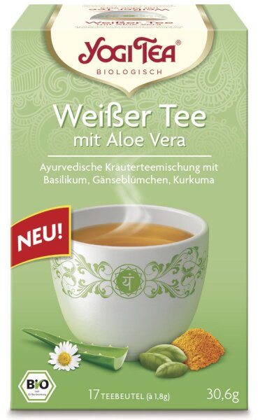 Bio-YOGI Tee im Beutel "Weisser Tee mit Aloe Vera" 17x1,8g