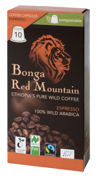 Bio-Bonga Red Mountain Kapseln Espresso 10x5,5g