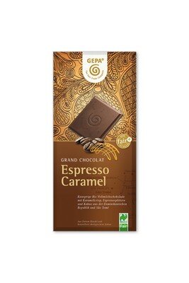 Bio Vollmilch Espresso Caramel 38% 100g