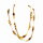 Halskette, Glas, Gold, Bernstein W&uuml;rfel