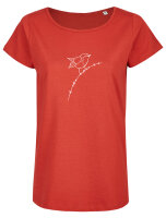 Bio-Frauen T-Shirt "BL-Rot" Vogel