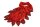 Filz-Schal "Blätter-Seidenfäden" rot
