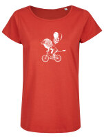Bio-Frauen T-Shirt "BL-Rot" Löwe
