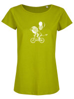Bio-Frauen T-Shirt "BL-Farngrün" Löwe