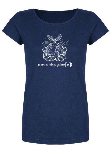 Bio-Frauen T-Shirt "BL-Azur" Pflanze S