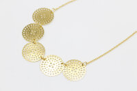 Halskette "Blooms" Messing gold