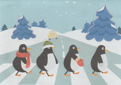 Karte "Penguins and beetles"